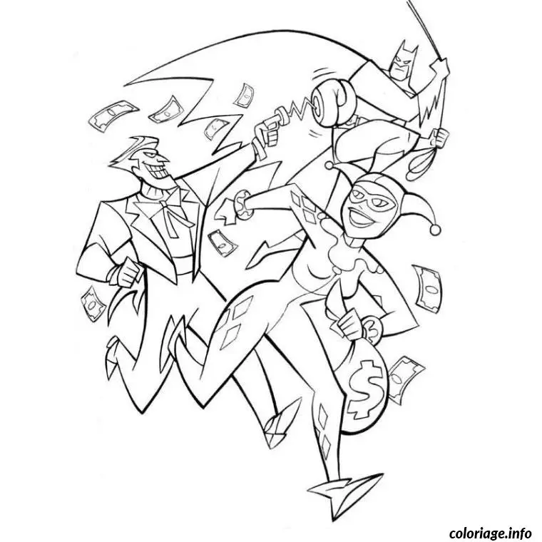 Coloriage Batman joker - Batman à imprimer