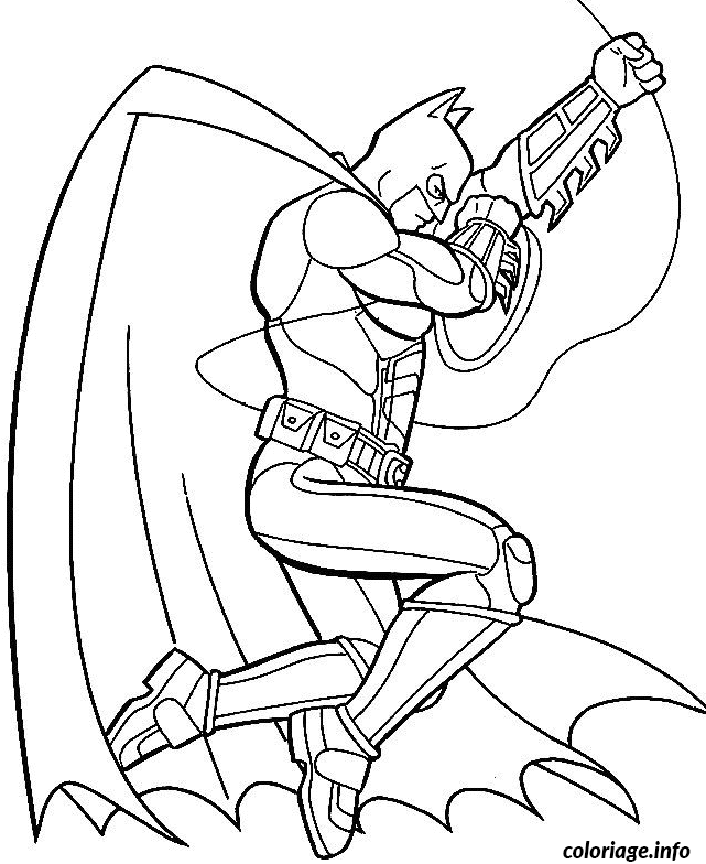 Coloriage Batman de profil - Batman à imprimer
