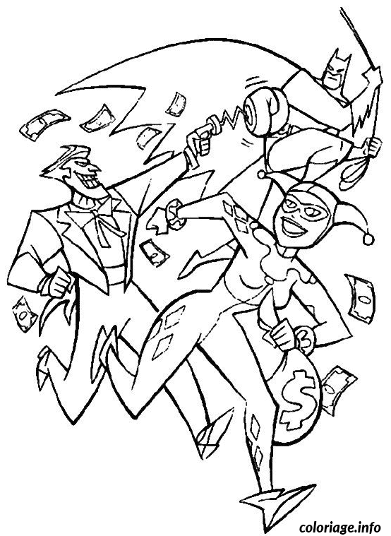 Coloriage Joker avec ses complices - Non classé à imprimer