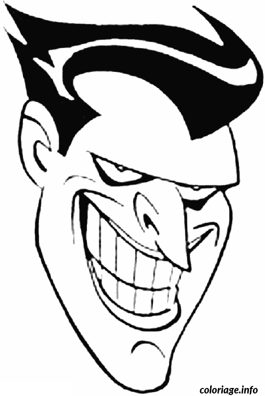 Kleurplaat Hoofd van de Joker – Batman kleurplaten om te printen