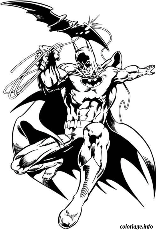 Coloriage Batman en action - Batman à imprimer