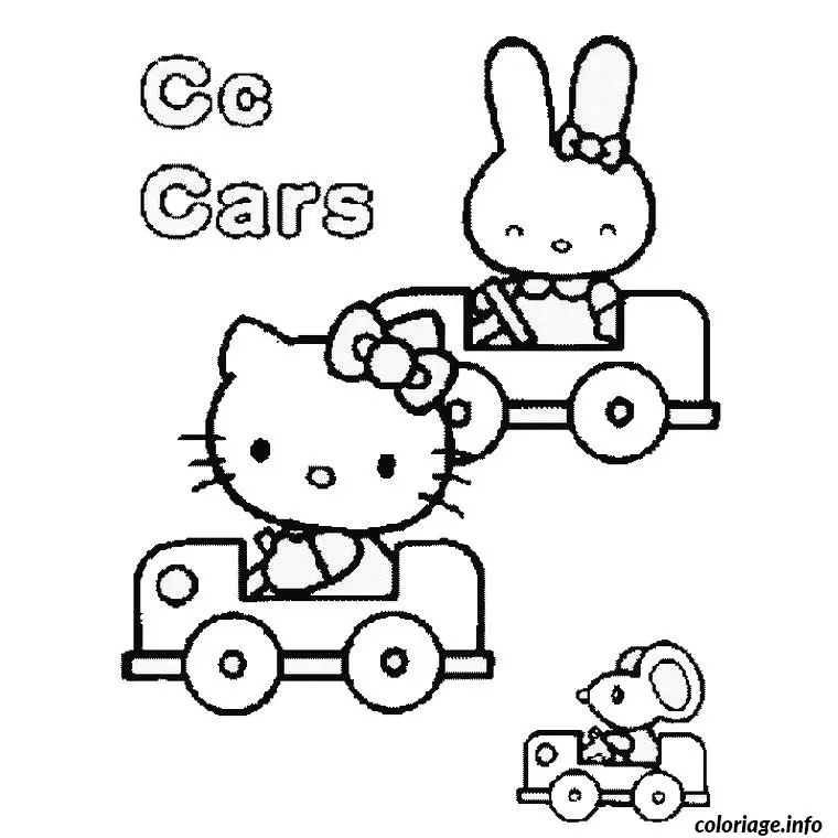 Coloriage Alphabet hello kitty - Hello kitty à imprimer