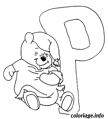 Coloriage P winnie - Winnie l'Ourson à imprimer