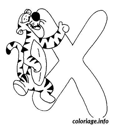 Coloriage X tigrou - Tigrou à imprimer