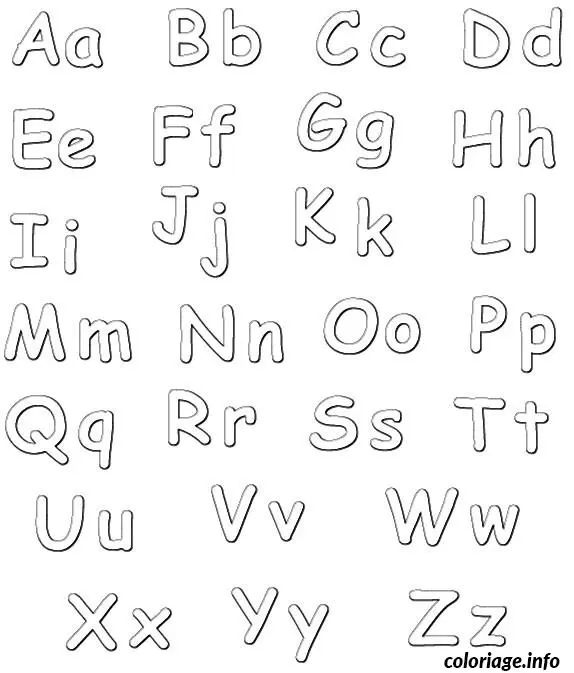 Coloriage Noël alphabet - Alphabet à imprimer