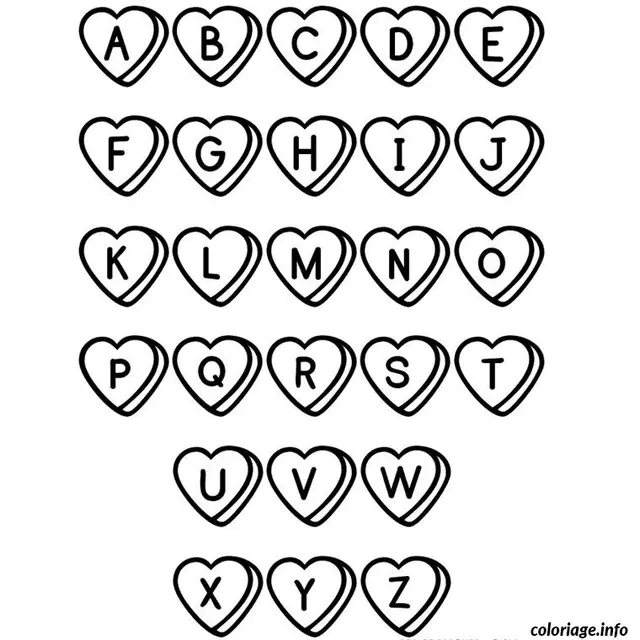 Coloriage Lettre alphabet - Alphabet à imprimer