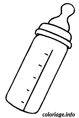 Coloriage Le biberon de bébé - Bébé à imprimer