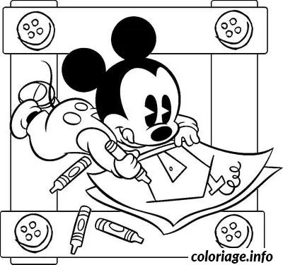 Coloriage Bébé mickey - Mickey à imprimer