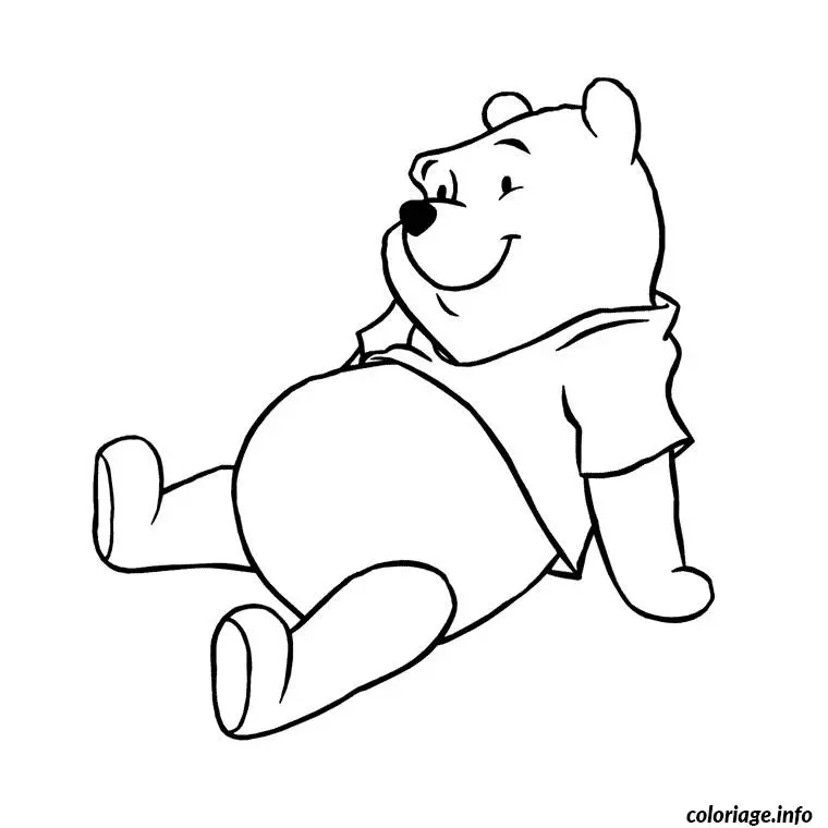 Baby Winnie the Pooh coloring page to print