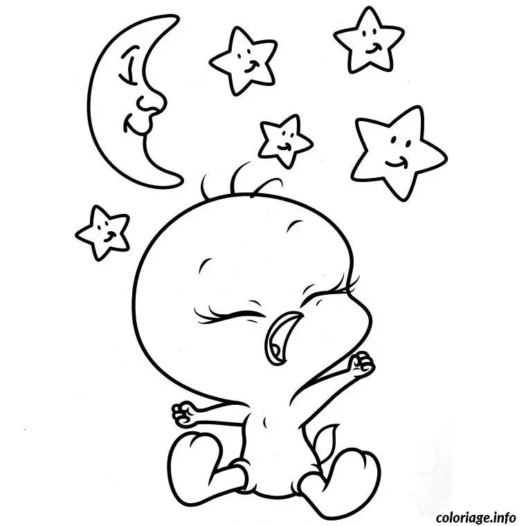 Coloriage Titi bébé - Bébé à imprimer
