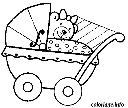 Baby Carriage coloring page to print