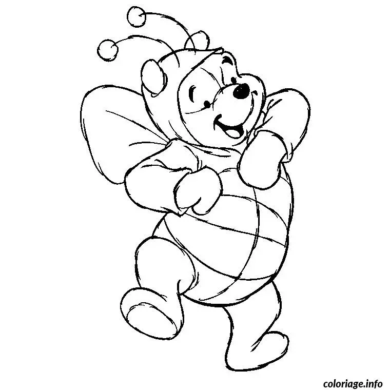 Baby Winnie the Pooh coloring page to print
