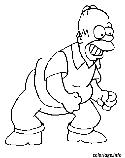 Homer Simpson coloring page to print