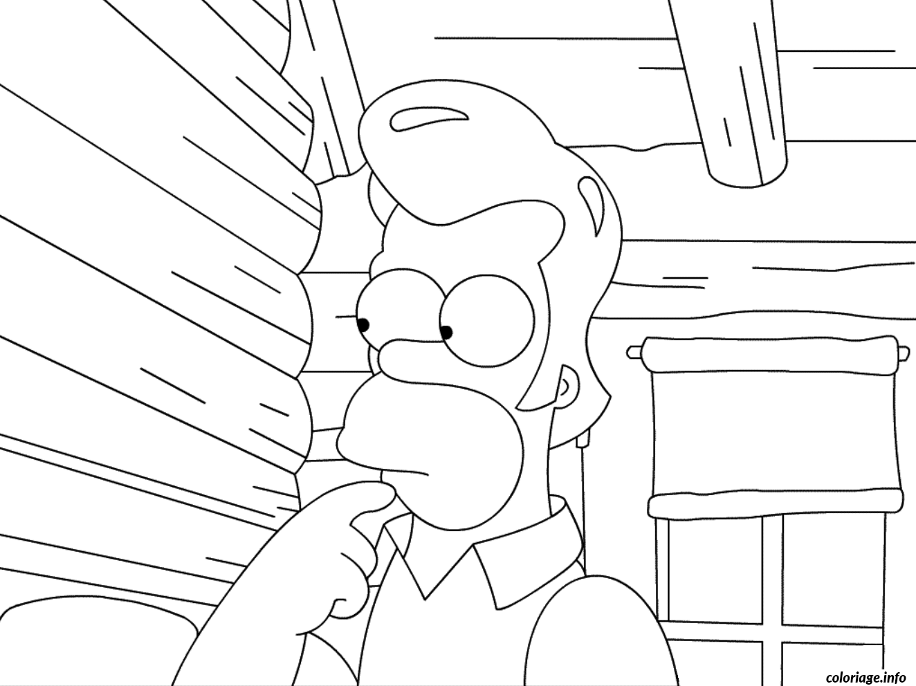 Coloriage The simpsons homer young - Simpson à imprimer