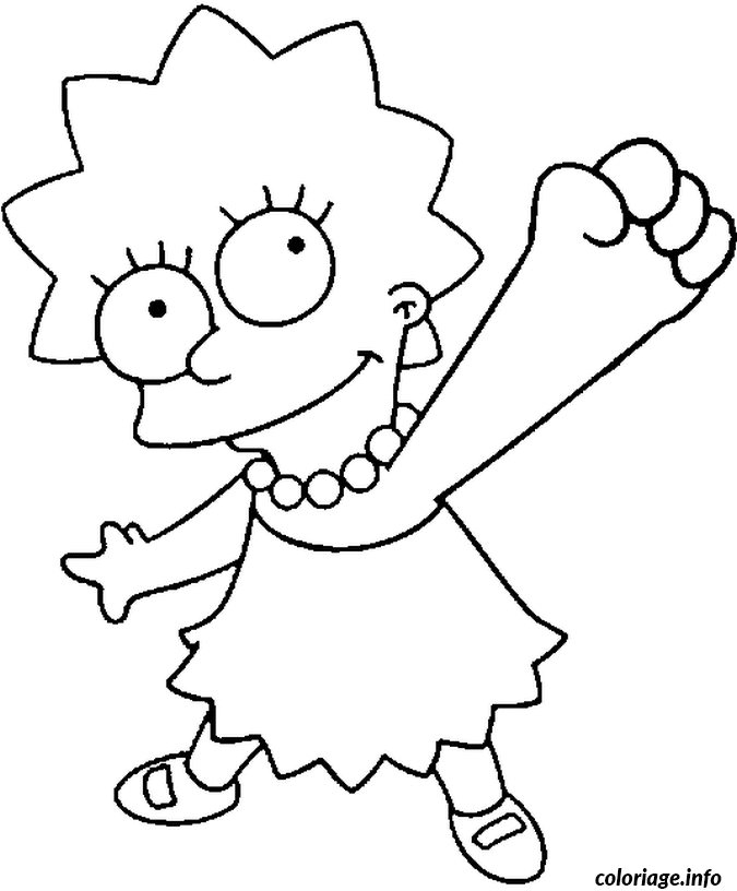 Coloriage Lisa bras elastique - Non classé à imprimer