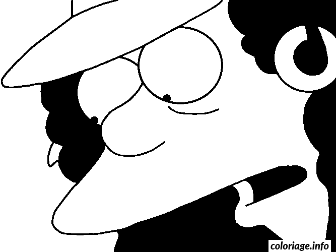 Coloriage Dessin simpson otto - Simpson à imprimer