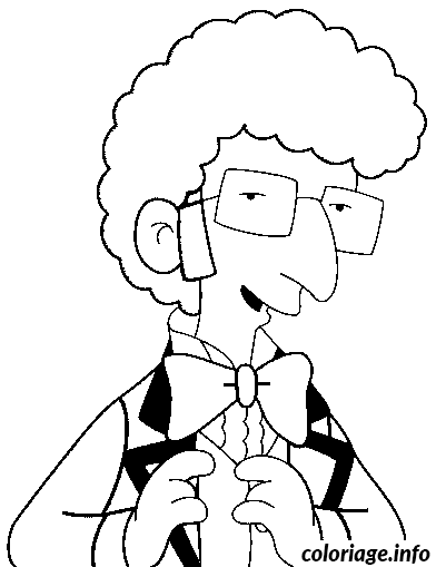 Coloriage Dessin simpson artie ziff - Simpson à imprimer