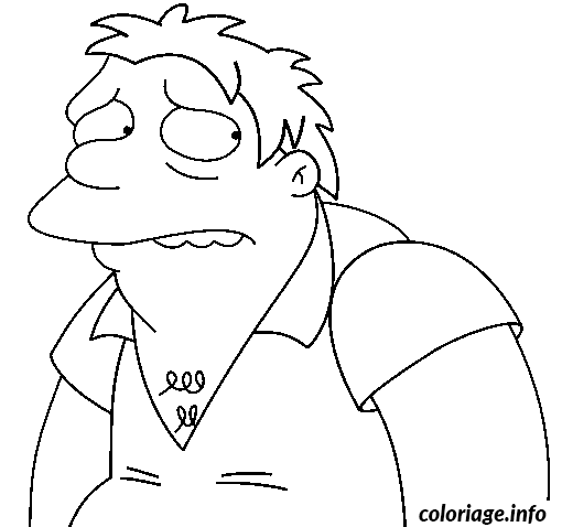 Coloriage Dessin simpson barney gumble - Simpson à imprimer