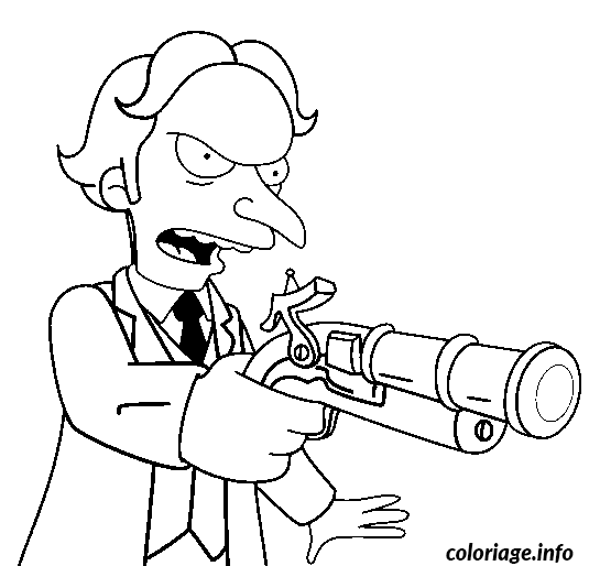 Young Mr. Burns from The Simpsons coloring page to print
