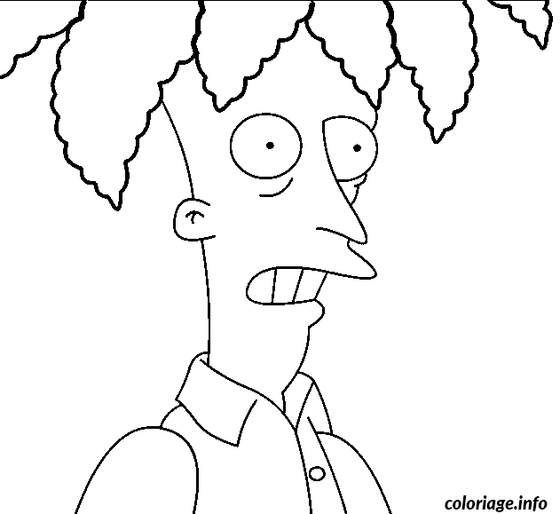 Coloriage Dessin simpson robert underdunk terwilliger - Simpson à imprimer