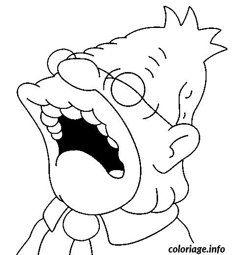 Coloriage Dessin simpson grand père simpson - Simpson à imprimer