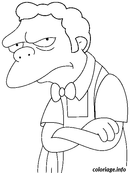 Coloriage Dessin simpson moe szyslak - Simpson à imprimer