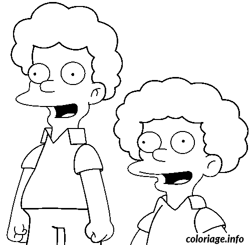 Coloriage Dessin simpson rod et todd flanders - Simpson à imprimer
