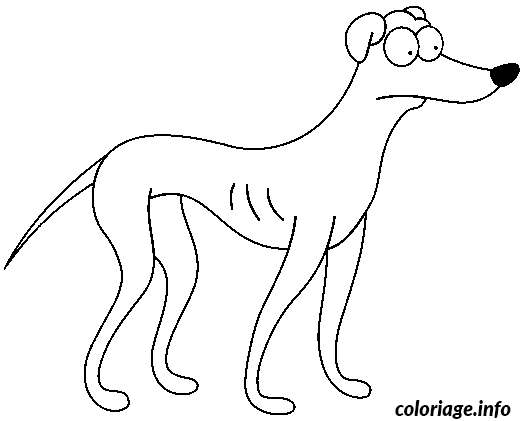Coloriage Dessin simpson chien petit papa Noël - Simpson à imprimer