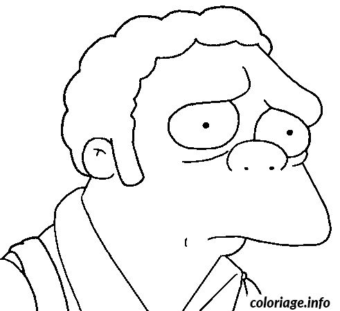 Coloriage Dessin simpson moe - Simpson à imprimer