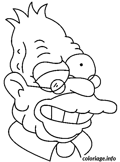 Coloriage Dessin simpson abraham j simpson - Simpson à imprimer