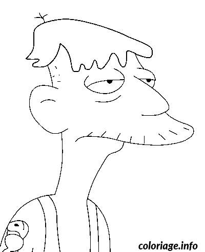 Coloriage Dessin simpson cletus - Simpson à imprimer