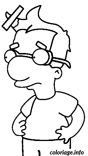 Coloriage Dessin simpson milhouse - Simpson à imprimer