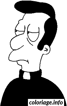 Coloriage Dessin simpson reverend lovejoy - Simpson à imprimer