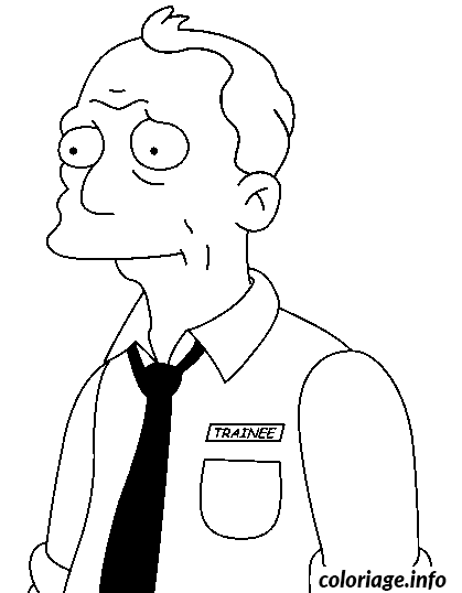 Coloriage Dessin simpson gil trainee - Simpson à imprimer