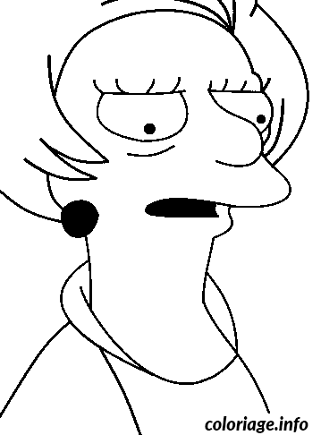Coloriage Dessin simpson krabappel - Simpson à imprimer