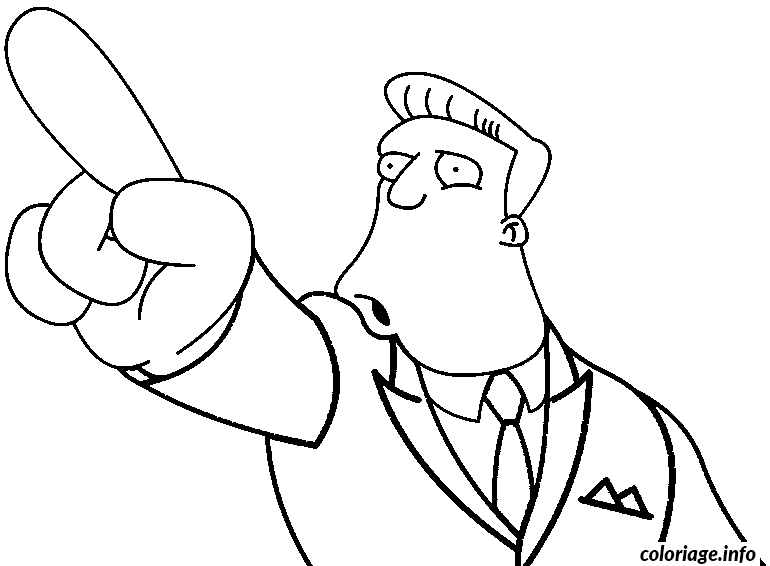 Coloriage Dessin simpson mc bain - Simpson à imprimer
