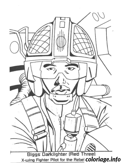 Coloriage Dessin starwars red three - Dessin à imprimer