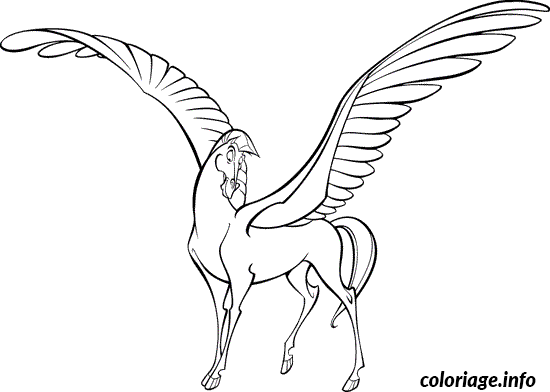 Winged Horse coloring page to print