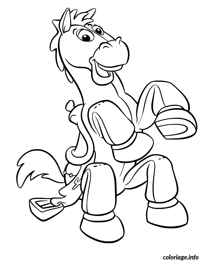 Coloriage Dessin animaux cheval sur deux pattes - Animaux à imprimer
