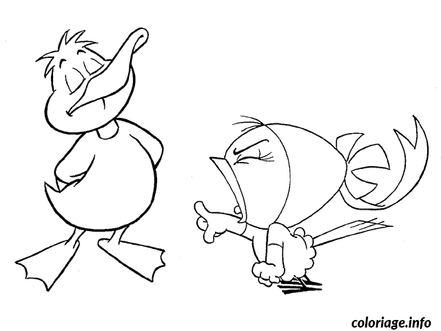 Coloriage Dessin animaux canards - Canard à imprimer