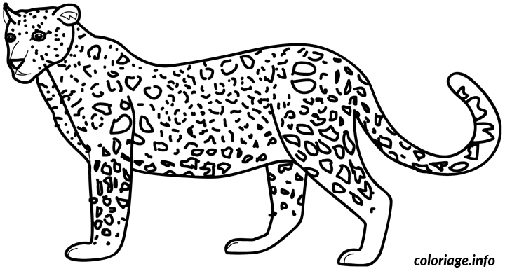 Leopard Animal Drawing coloring page to print