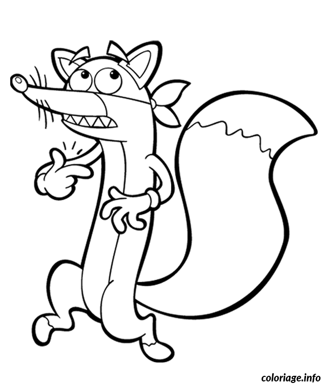 Coloriage Dessin animaux renard - Renard à imprimer