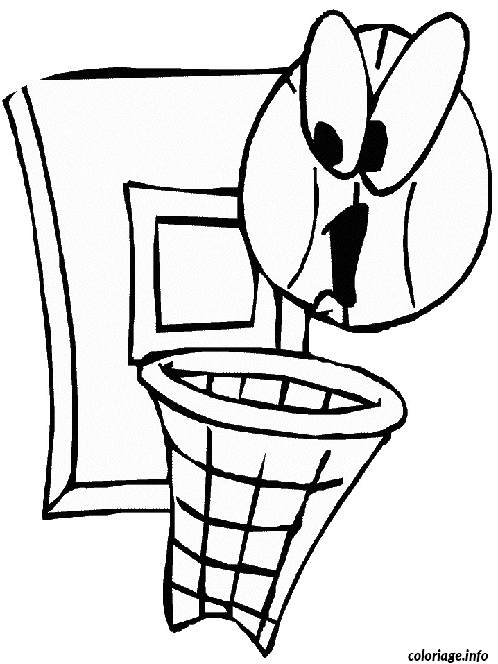 Coloriage Dessin panier et ballon - Dessin à imprimer