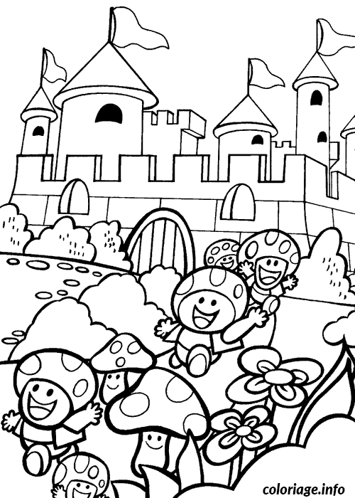 Coloriage Le château - Chateau à imprimer