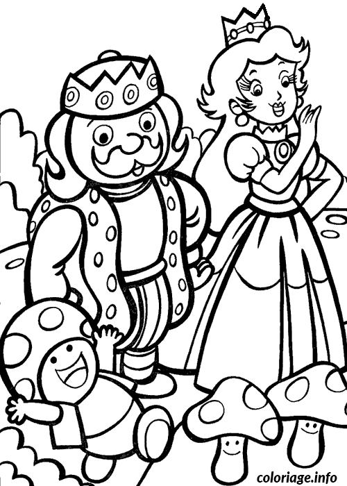 Coloriage Le roi et la princesse - Princesse à imprimer
