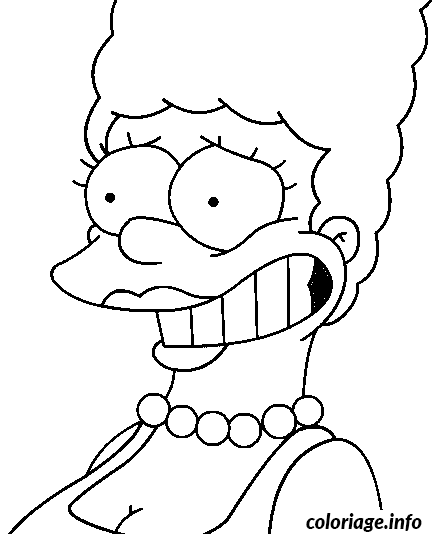 Coloriage Marge simpson maquillee - Simpson à imprimer