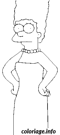 Coloriage Marge a les bras sur les hanches - Non classé à imprimer
