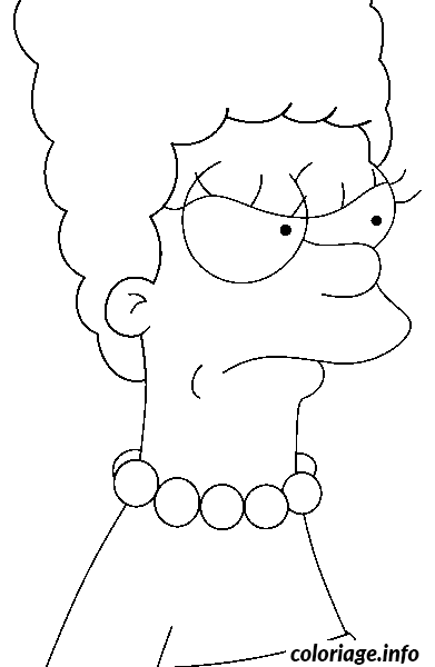 Coloriage Marge fronce les sourcils - Non classé à imprimer