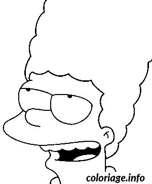 Coloriage Marge leve les yeux au ciel - Non classé à imprimer