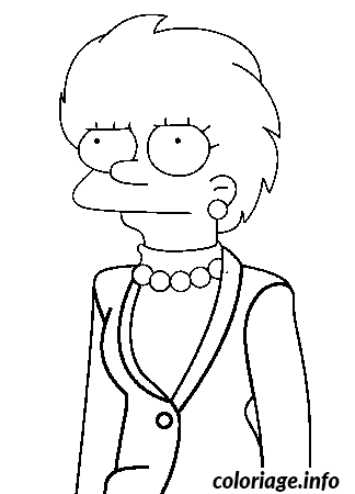 Coloriage Lisa simpson presidente - Simpson à imprimer